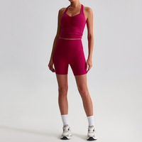 Ensemble 2 pièces de yoga pour femme 2026 : débardeur et short en nylon élasthanne de haute qualité avec taille élastique – Vente en gros