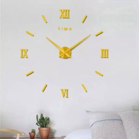 Jam Dinding Digital Quartz Modern Minimalis Senyap Kreatif Satu Sisi Lampu Malam Dekorasi Rumah 3D DIY Akrilik