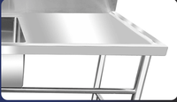 Diskon besar stainless steel mangkuk ganda wastafel dapur merakit meja wastafel