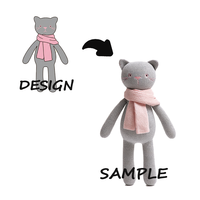 Porte-clés en peluche personnalisé avec visage en vinyle, peluche super douce, jouet brodé réconfortant - Doublure en maille