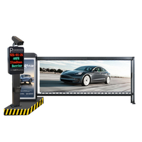 Barrera de Seguridad con Iluminación LED y Control Remoto, Barrera Automática para Entrada de Fábrica