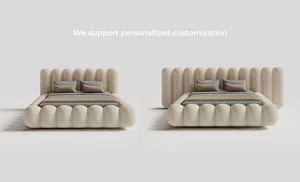 Giường ngủ bọc vải thiết kế mới 2025 |   Trung tính cho sự thoải mái tối đa |   Hỗ trợ tùy chỉnh - Product Image 4