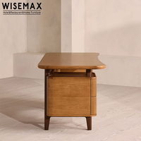 WISEMAX FURNITURE Table d'étude de chambre à coucher américaine vintage Table de bureau d'ordinateur en bois de frêne pour bureau à domicile
