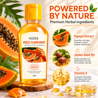 Huile corporelle 100% pure de papaye avec vitamine E pour le soin du visage, du cou, de la taille et des membres - Hydratant de spa pressé à froid