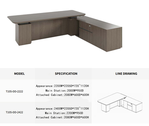 Escritorio Ejecutivo Modular de Lujo de Alta Gama, Ajustable, de Madera Sólida, Diseño Ecológico, Construcción Duradera, Ergonómico y Moderno para Oficina - Product Image 5