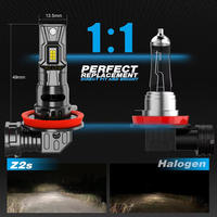 Phares de voiture à LED DEAO, projecteurs M4F, ampoules de phare 12V 65W 12000 Lumens 6000K, compatibilité universelle H7 H11 9006