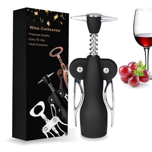 <span class=keywords><strong>Ouvre</strong></span>-bouteille à vin manuel multifonction en alliage de zinc, tire-bouchon à ailettes - Product Image 1