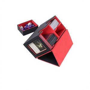 Boîte de rangement professionnelle pour cartes de jeu avec compartiment noir et fenêtre transparente, personnalisable avec logo - Product Image 1