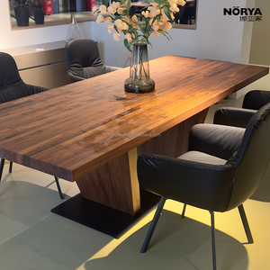 <span class=keywords><strong>Tavolo</strong></span> da Pranzo NORYA di Lusso <span class=keywords><strong>in</strong></span> Noce Nero Nordamericano, <span class=keywords><strong>Tavolo</strong></span> Lungo Moderno e Minimalista <span class=keywords><strong>con</strong></span> <span class=keywords><strong>Gambe</strong></span> <span class=keywords><strong>in</strong></span> <span class=keywords><strong>Legno</strong></span> Massello - Product Image 1