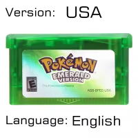 Cartouche de jeu vidéo 32 bits GBA, série Pokémon, carte de console Ruby FireRed Sapphire Emerald LeafGreen, version américaine pour GBA NDS
