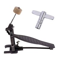 Pédale de grosse caisse simple avec batte en feutre, accessoire de percussion pour batterie jazz, vente en gros