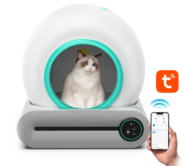 Factory Automatic Cat Litter Box Smart Self Cleaning Cat Toilet Box Cat Automatic Litter Box with Phone App Control