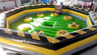 Jeu de fusion gonflable commercial Wipeout Sweeper Eliminator gonflable Parcours d'obstacles pour une utilisation intérieure/extérieure à l'école à la maison