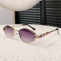 Lunettes de soleil QUEJOEY Polygon en métal UV400, tendance, style européen et américain, même modèle pour homme et femme, lunettes de soleil élégantes