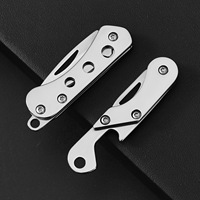Mini couteau pliant en acier inoxydable, porte-clés, petit couteau utilitaire pliable portable pour le camping en plein air, EDC
