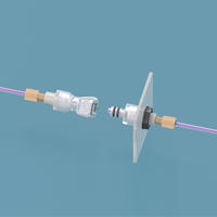 1/4-28 raccords de tuyauterie de gaz d'eau en plastique dur raccords rapides clapet anti-retour de cloison connecteurs de déconnexion de tuyau de débit plaque d'extrémité mâle