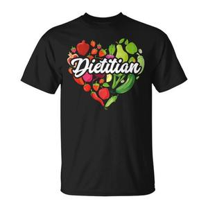 T-shirt Dietitian Heart unisex per adulti, girocollo, manica corta, stampa digitale, attività promozionali - Product Image 1
