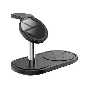 Hot Selling Portable Super Mini Qi Wireless Charging Stand 15w Folding 3 In 1 Wireless Charger Mobile Phone