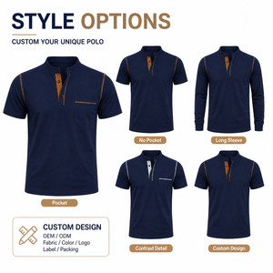 Camisa de Golf Personalizada para Hombre, de Secado Rápido, Tejida, con Botones, Mezcla de Poliéster y Algodón, Transpirable, Suave al Tacto, OEM, ODM, Pedido al por Mayor, Manga Corta - Product Image 3