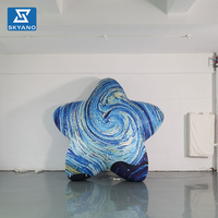 Décoration artistique suspendue extérieure personnalisée, modèle ciel étoilé bleu de Van Gogh gonflable, pour événements et publicité