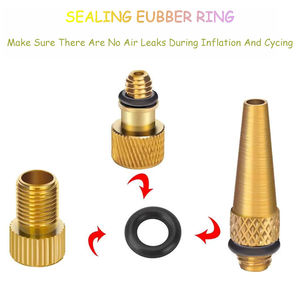 Kit de réparation de pneus de vélo 16 pièces avec adaptateurs de valve en acier inoxydable de qualité supérieure - Product Image 5