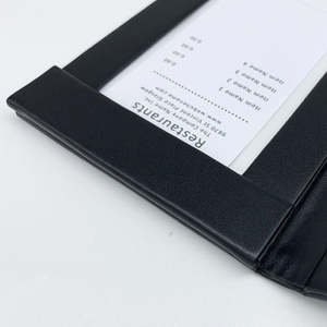 Porte-Comptes de Restaurant Personnalisé en Cuir PU Noir avec Éclairage LED - Product Image 4