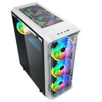 OEM Mid Towers Atx Pc Case Verre trempé Desktop Gaming Pc Case vide Support RGB Fan