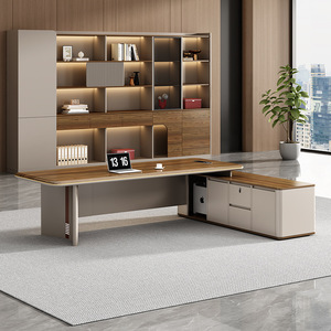 Escritorio Ejecutivo Saint-Lee con Gabinete de Almacenamiento, Escritorio de Oficina Grande para el Espacio de Trabajo del Gerente - Product Image 2