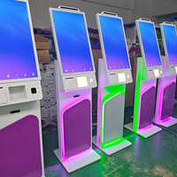 Kiosques en libre-service pour hôtels de 27 pouces, directement de l'usine, avec lecteur de passeport et distributeur automatique de cartes