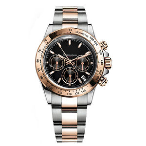 Montre sport à quartz pour homme, étanche, lumineuse, avec bracelet en acier inoxydable, cadran rond de 40 mm, largeur de bracelet de 20 mm, dernier modèle - Product Image 2