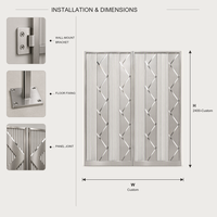 Paravent décoratif en métal doré personnalisé, écran décoratif ajouré moderne en acier inoxydable, séparateur de pièce pour l'intérieur des restaurants