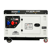 Tout nouveau modèle 10kVA générateur Diesel triphasé 50/60Hz régulateur AVR Portable silencieux puissance nominale 220V sortie cc simple-froid