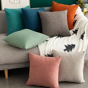 幾何学的なベルベットエンボススロー枕カバー高級装飾枕ケースとクッションケース家の装飾ソファ枕