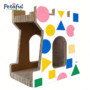 Groothandel Moderne Klassieke Gecombineerde Gecombineerde Sterke Meubelkattenkrabpaal van Karton, Ecologisch Katten Speelgoed Klimrek - Product Image 1