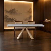 Ensemble de table à manger carrée en ardoise industrielle pour 4 personnes, pour restaurant, hôtel, usage commercial