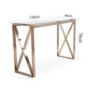 Su misura cerimonia nuziale in oro rosa a specchio console console da tavolo set salone corridoio moderno - Product Image 4