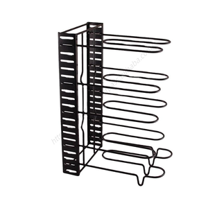 Wholesale Hot Sale 5 Layers Pan Holder <b>Heavy</b> <b>Duty</b> Metal Steel Organizer Rack Folding Pot Storage Shelf for Kitchen Cabinet - Product Image 3