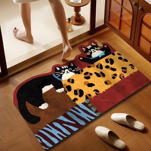 Tapis de salle de bain antidérapant en boue de diatomée, forme extraterrestre, motif animal mignon, absorbant l'eau, résistant à l'usure, <span class=keywords><strong>antibactérien</strong></span>, facile à nettoyer, directement de l'usine - Product Image 2