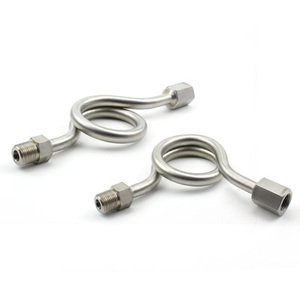 Hikelok alta presión 6000 PSI 1/4 ''1/2'' NPT BSP sifones de acero inoxidable para manómetro - Product Image 4
