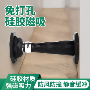 Tope de Puerta Magnético de Silicona con Cabezal de Bola, Fuerte Succión, Instalación sin Taladro, Diseño Minimalista - Product Image 4