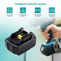 Nouvelle batterie de remplacement 18V 5.0Ah 5000mAh BL1830 BL1840 BL1845 BL1860 pour outils électriques sans fil Makit.a