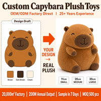 Vente en gros de jouets en peluche personnalisés Capybara, porte-clés animaux en peluche, OEM ODM, commande en gros, fournisseur certifié CE EN71 ASTM PE10