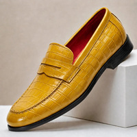 Mocassins Penny Homme en Cuir Véritable Gaufré Croco Respirants Décontractés Habillés Grandes Tailles Personnalisables Logo OEM ODM