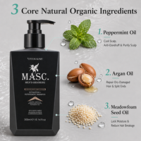 MASC. Sampo Peppermint Hidrasi Sejuk Bersih Melembapkan untuk Semua Jenis Rambut & Kulit Kepala Sensitif Bebas Sulfat/Paraben OEM/ODM