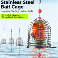 Cage à appâts en acier inoxydable pour la pêche, alimentateur à point fixe, durable, antirouille, pour carpes et poissons bruts en eau douce (rivière, lac) – Méthode
