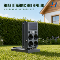 Répulsif à ultrasons solaire pour oiseaux, étanche, en plastique écologique, durabilité 3-5 ans, contrôle des insectes