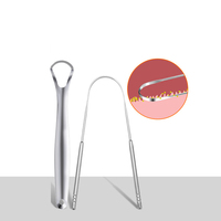 Kit de gratte-langue de qualité supérieure, 2 pièces, nettoyage buccal, gratte-langue en métal en forme de U pour adultes