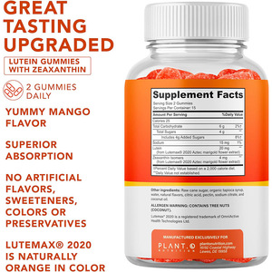 Venta caliente Lutein & Zeaxanthin Gummies Candy Suplemento vitamínico para la salud ocular para adultos - Product Image 2