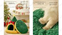 Kerst Nieuw Ontwerp Diepe Slaap Pet Tent Nest Aanpasbare Logo Verpakking Warm En Modieus Voor Katten En Honden Voor De Winter