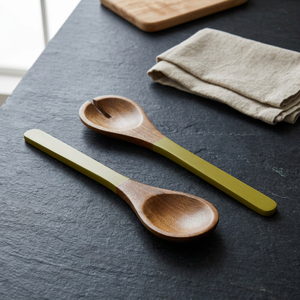 Green Mango Wood <b>Salad</b> Servers Set of 2 Dishwasher Safe Eco-Friendly Manual <b>Salad</b> <b>Tools</b> - Product Image 2